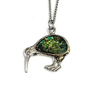 Kiwi Bird Pendant Necklace